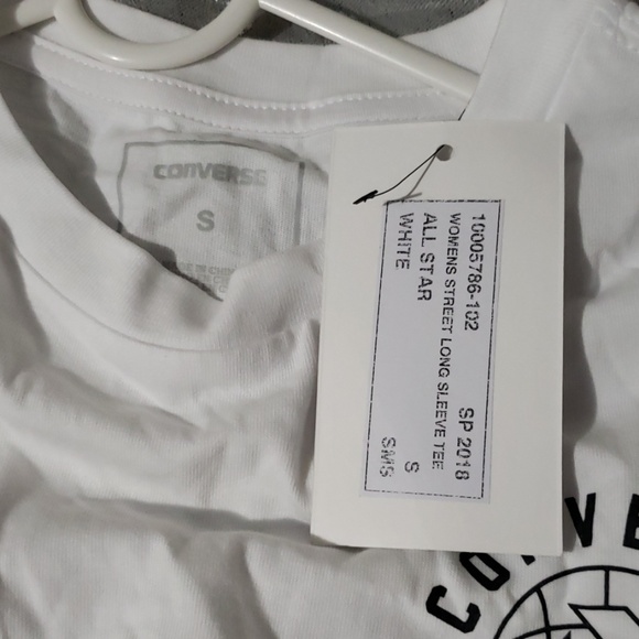CONVERSE WOMEN'S STRETCH LONG SLEEVES TEE SZ SMALL - Picture 7 of 8